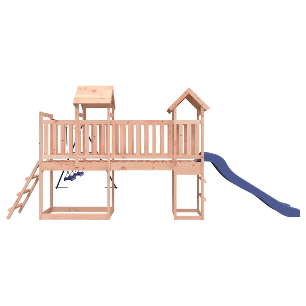 Altalena per parco giochi da esterno scivolo altalena robusta giochi da giardino 313 x 525 x 214 cm legno massello di abete Douglas 02_0004807