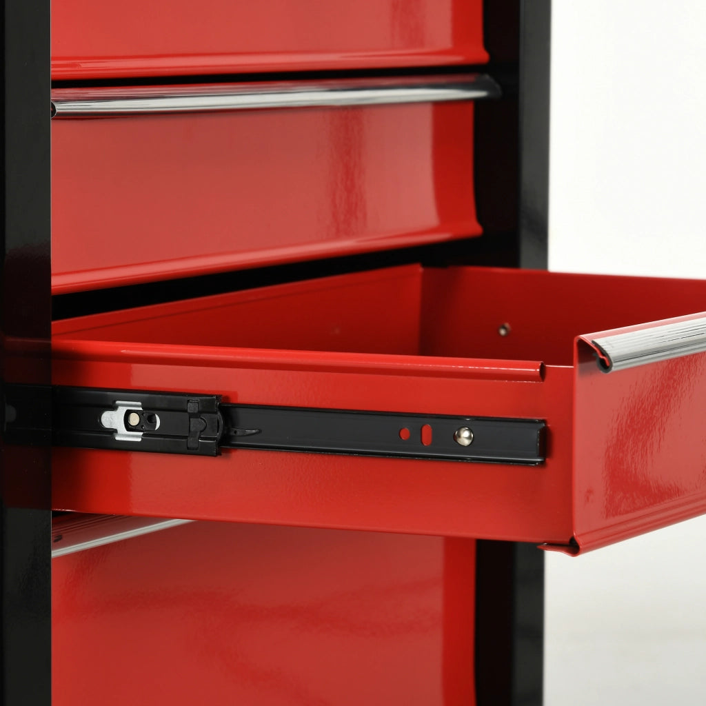 Carrello per attrezzi 5 cassetti ¨C zephmum ¨C 61.5x33x82.5 cm rosso