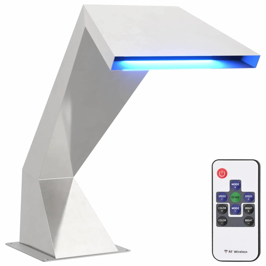 Cascata per piscina con LED RGB Acciaio Inox 63,5 x 29 x 51 cm 42039236
