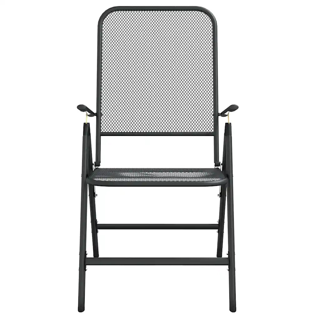 Set da Pranzo da Giardino 7pz | Set Salotto da Giardino Antracite in Rete Metallica