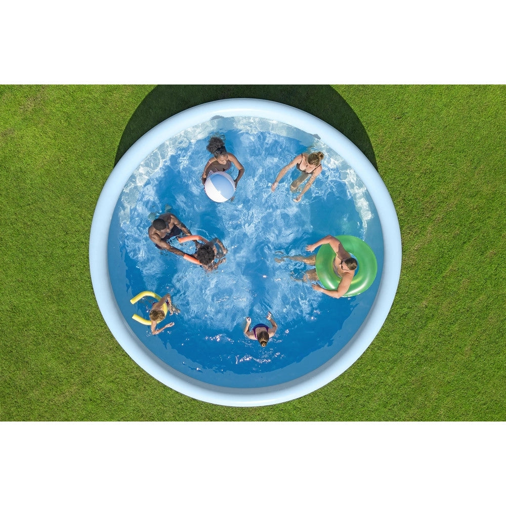 Trade Shop - Piscina Fuori Terra Fast Set Con Pompa Filtro ø457x107cm Design Geometrico Rotonda 57372 -
