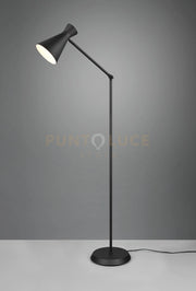 ENZO PIANTANA DIFFUSORE DOPPIO CONO METALLO NERO H. 150CM 1 LUCE ATTACCO E27