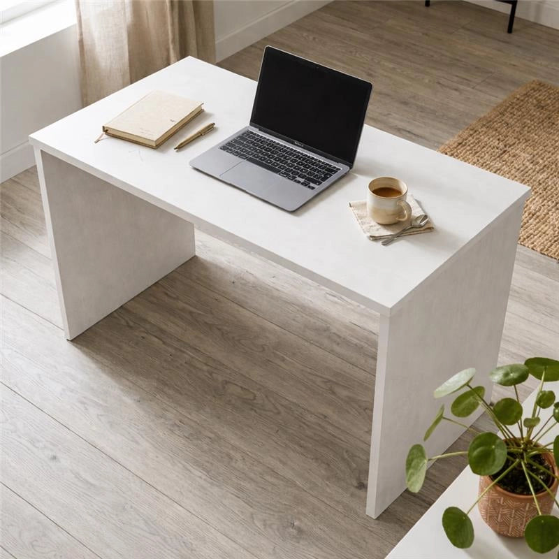 SCRIVANIA RETTANGOLARE MODERNA PER CAMERA DIMENSIONI 76X160X69 CM, COLORE OSSIDO BIANCO