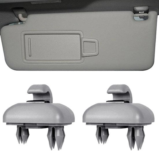 Supporto per ombrello solare in POM - Compatibile con Audi A1/A3/A4/A5/Q3/Q5/A7/B6/B7/B8/S4/S5 - 2 pezzi - Materiale POM - Installazione semplice - Clip per ombrello solare