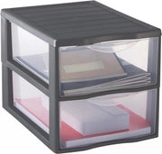 Opbergtoren A4 formato 2 carichi con sistema di apertura ergonomico e fermaggio, polipropilene, argento