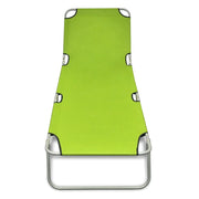 Lettino Pieghevole in Acciaio Verniciato a Polvere Verde Mela 41480