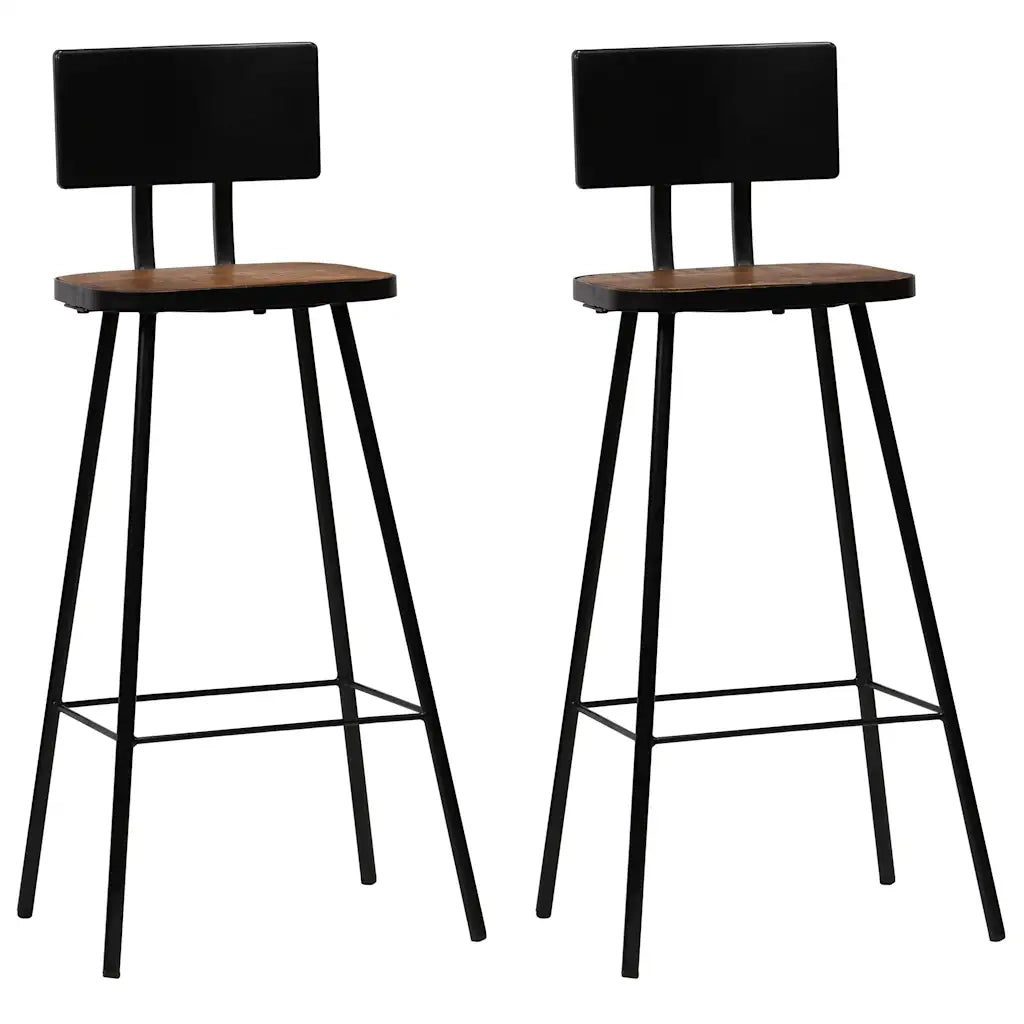 Sedie da Bar 2 pz Legno Massello di Recupero cod mxl 69556