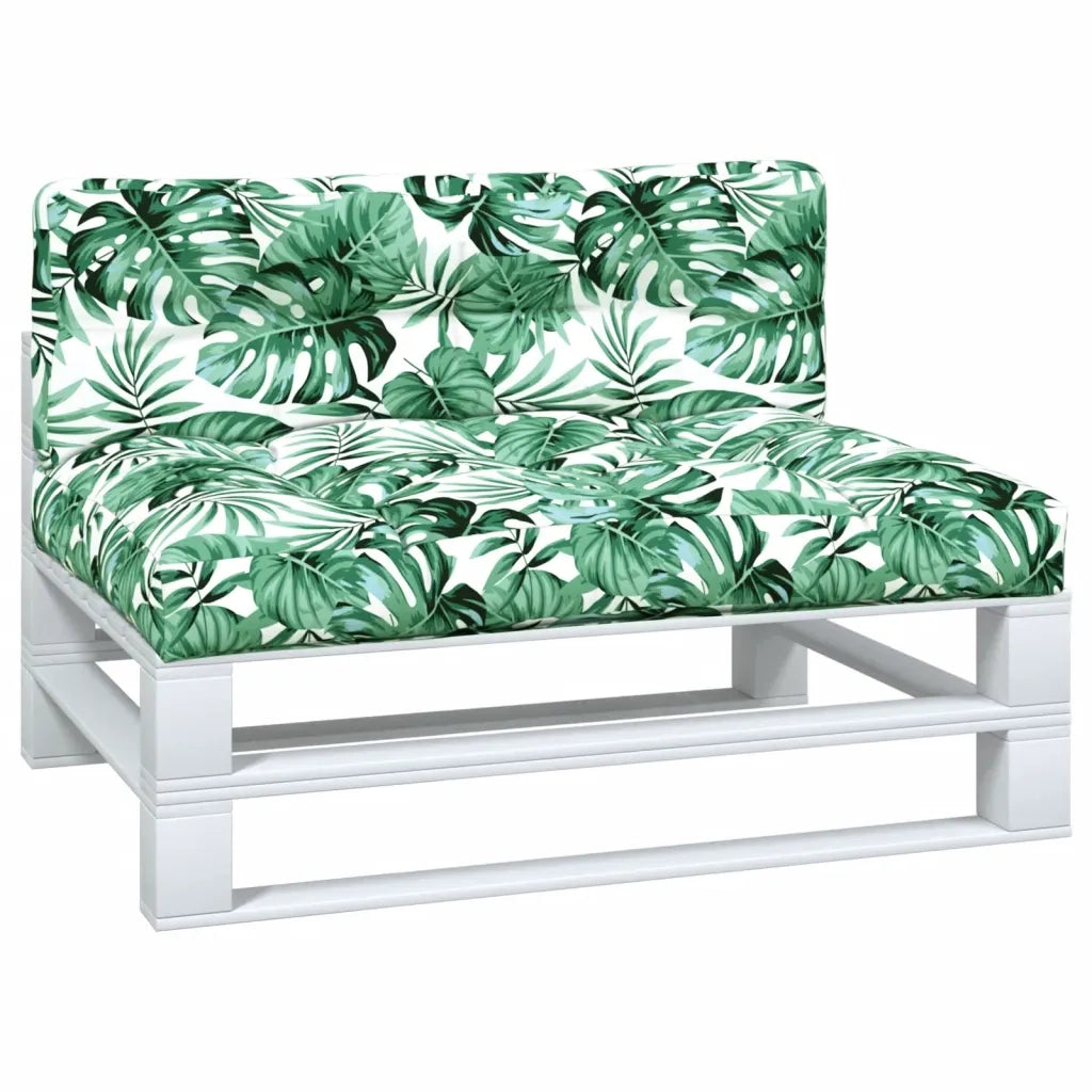 Cuscini per Pallet 2 pz Motivo a Foglie Tessuto 360745