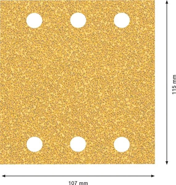 2608900890 - KIT 10 FOGLI BOSCH 115mm X 107mm P.40 , EXPERT for LEGNO+VERNICE