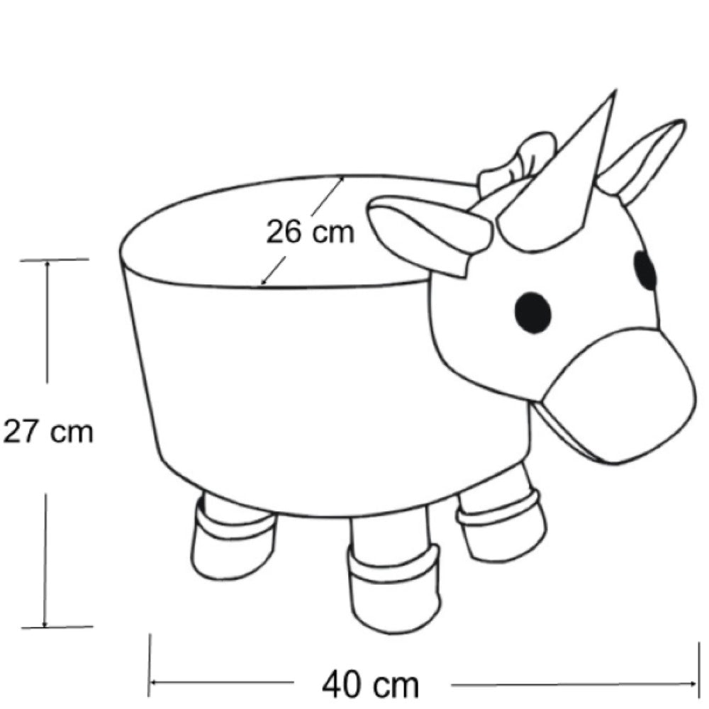 Pouf UNICORNO (bianco)