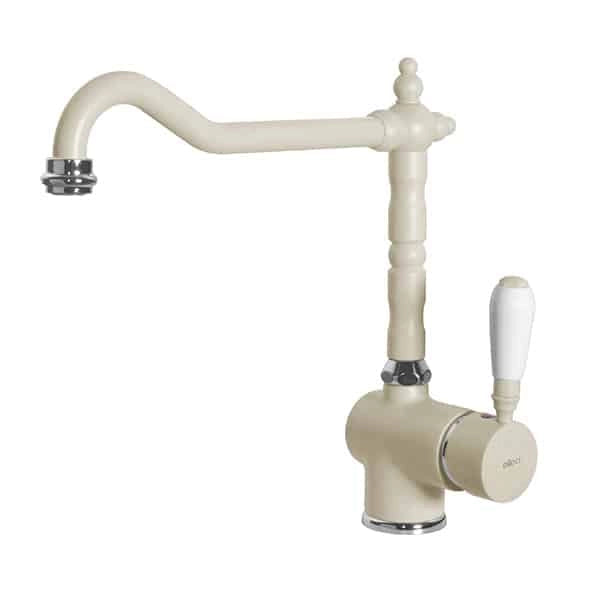 Rubinetto Miscelatore Cucina Elleci Rio Granitek Bianco Antico MGKRIO62