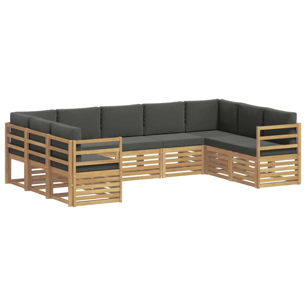 Set divano sezionale 9 pcs Bianco e Antracite