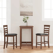 Sgabelli da Bar con Cuscini 2pz Marrone Legno Massello di Hevea 4102538
