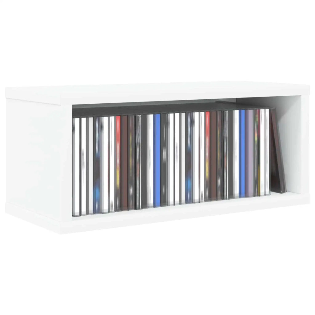 Rack per Stoccaggio CD 2 pz Bianco 40 x 17 x 17 cm 8012707