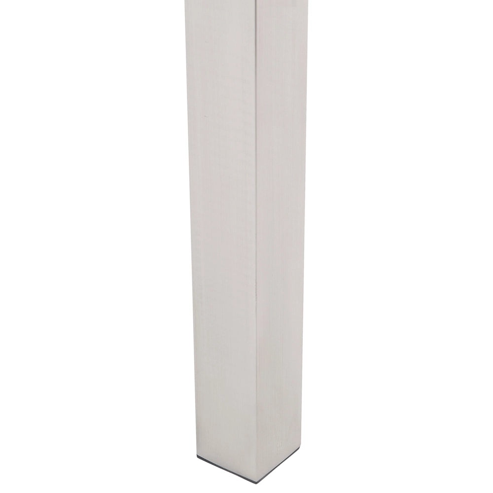 Tavolo da riunione da 6 posti per ufficio piano in granito struttura in acciaio 180 x 90 cm nero stile moderno per ufficio