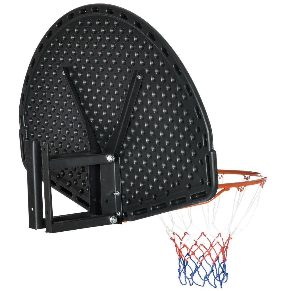EasyComfort Canestro Basket per Bambini e Adulti da Indoor e Outdoor in Acciaio e PE, 110x90x70 cm, Nero e Giallo