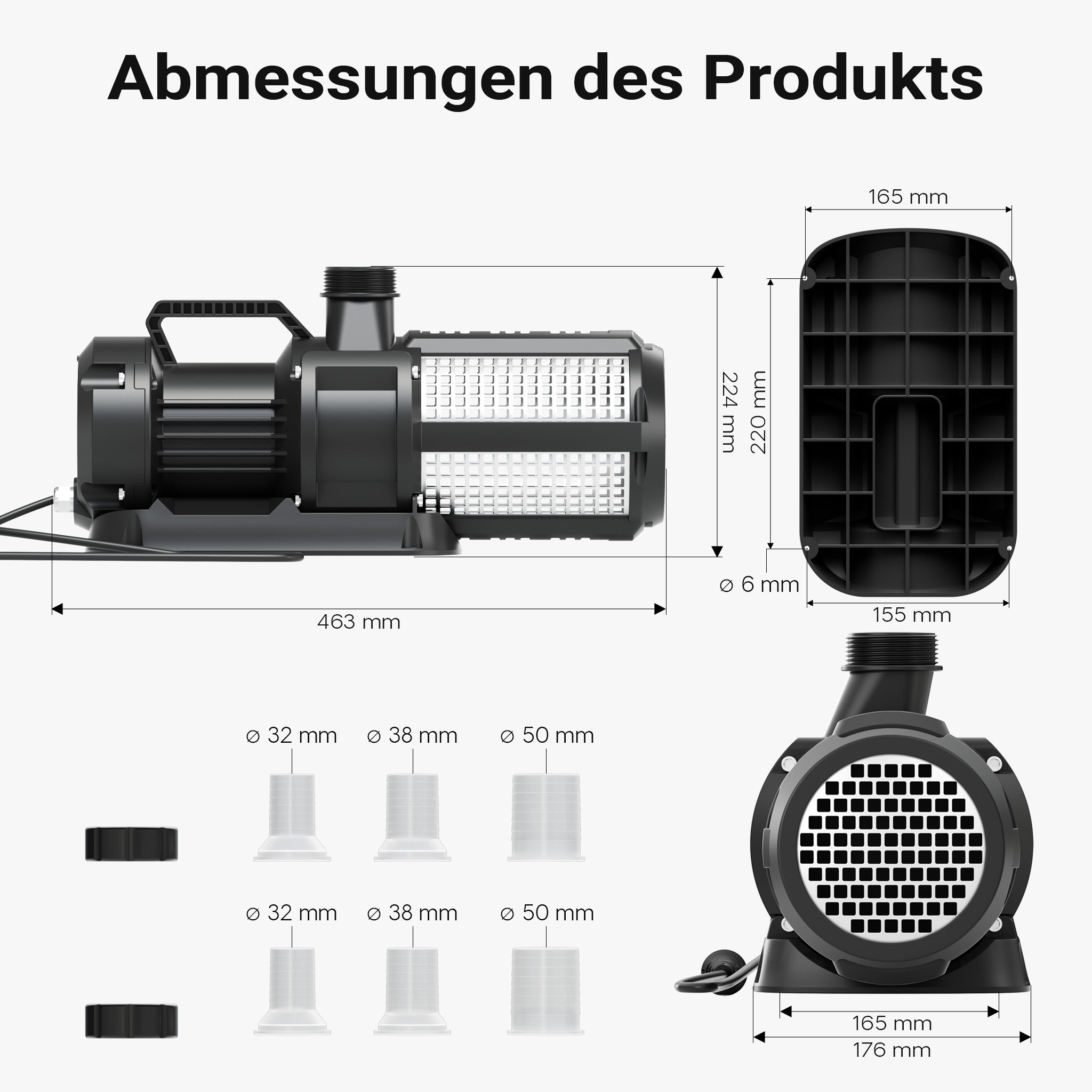 SuperECO CET-30000 Pompa da Laghetto con flussometro, 28000 l/h, 400W, Prevalenza 11m