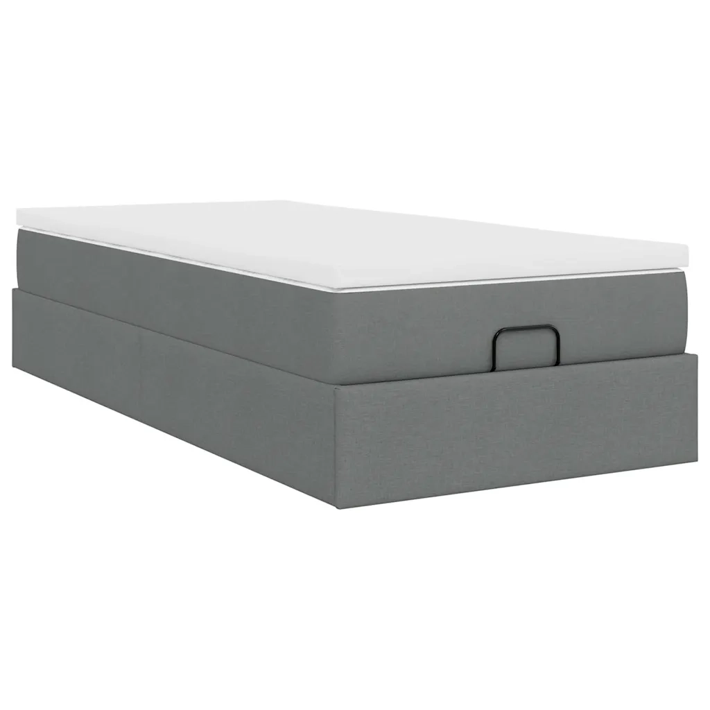 Struttura Letto Pouf con Materasso 90x200 cm in Tessuto 3311079