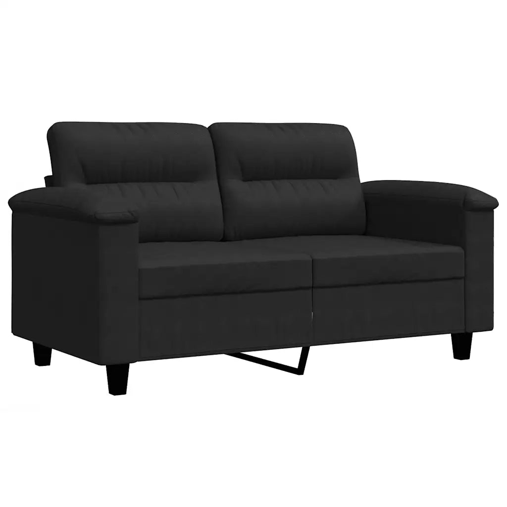 Divano a 2 Posti Nero 120 cm in Tessuto Microfibracod mxl 109374