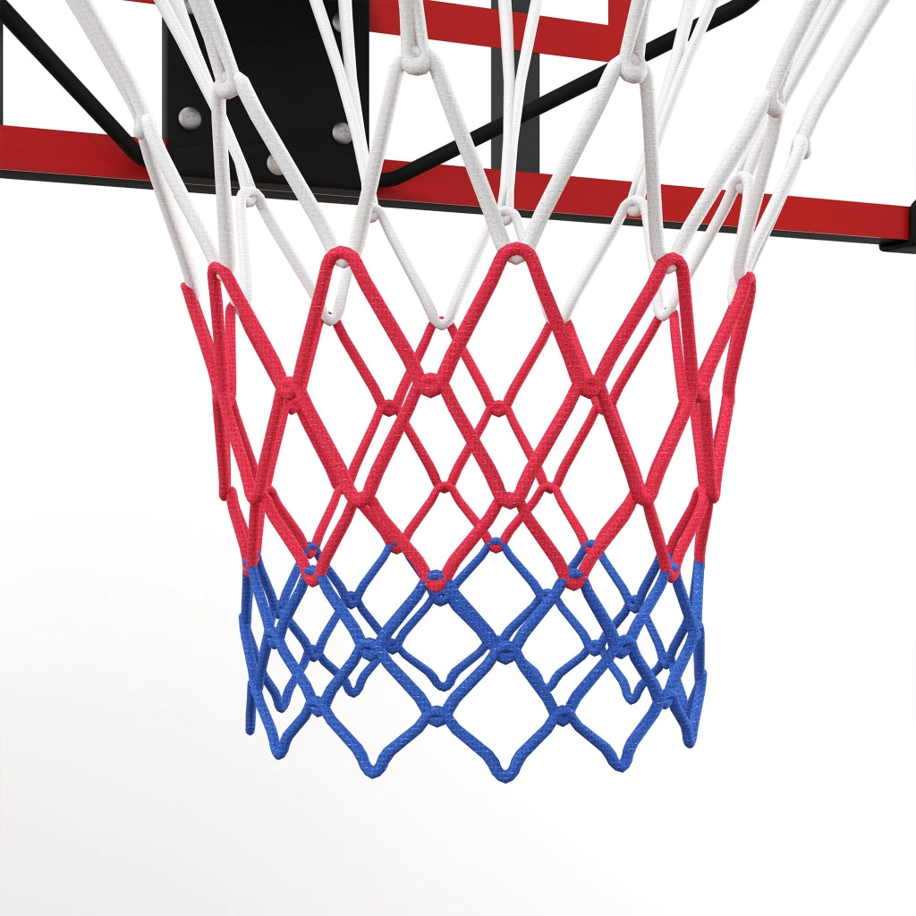 Canestro da basket da parete in acciaio, 113 x 61 x 72 cm, nero