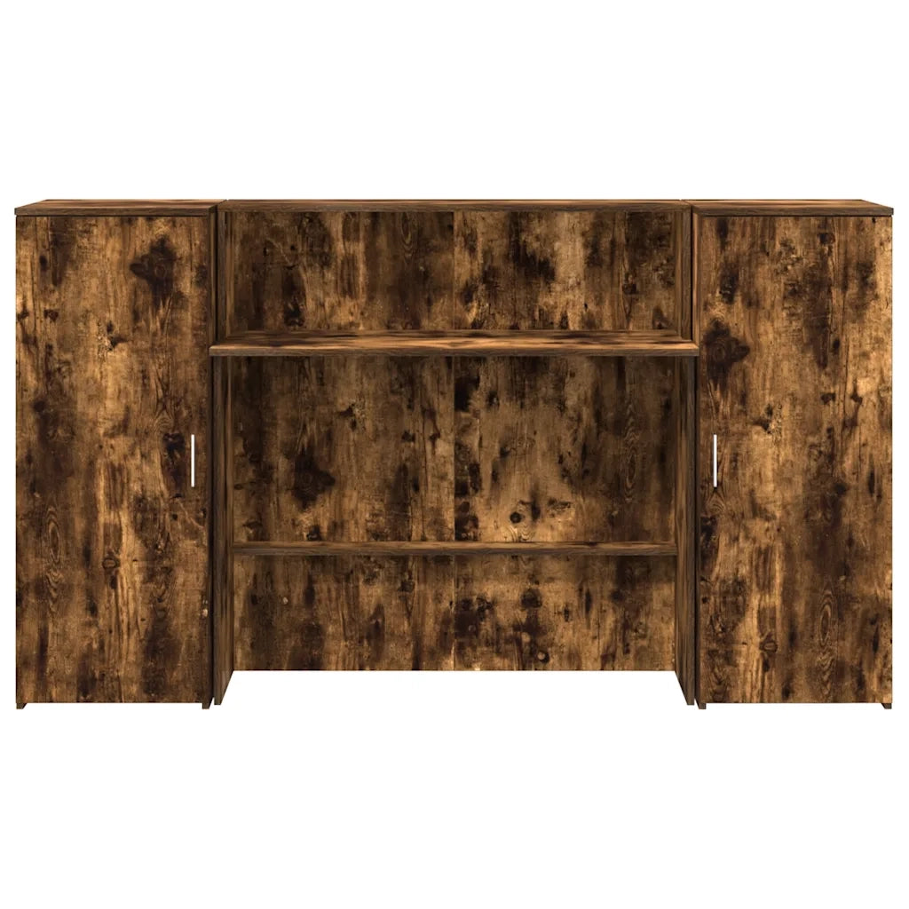 Banco Reception Rovere Fumo 180x50x103,5cm in Legno Multistrato 3324209