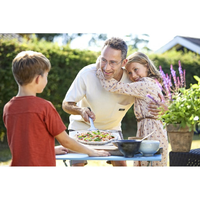 Forno per Pizza a Gas 13' Fino a 450° 34x34 cm con Pietra Refrattaria