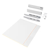 Kit di cassetti per cucina o bagno Vertex con regolazione 3D, altezza 93 mm, con pannelli inclusi, modulo 900 mm, Grig..