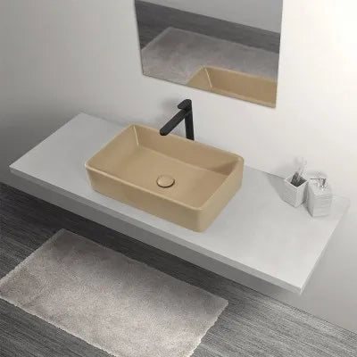 Mensolone bagno 110 cm grigio chiaro per lavabo da appoggio Master