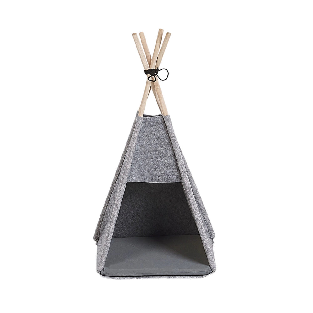 Tenda per cani gatto 35 x 40 cm in feltro grigio con imbottitura