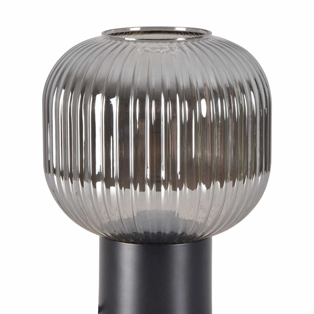 LÚZETE - LAMPADA DA TAVOLO FUMÉ SPECCHIATO Ø20 E27 SHELBY