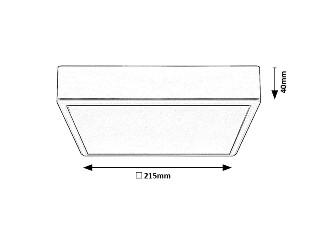 Plafoniera LED quadrata bianca 21,5cm 22W CCT Rabalux