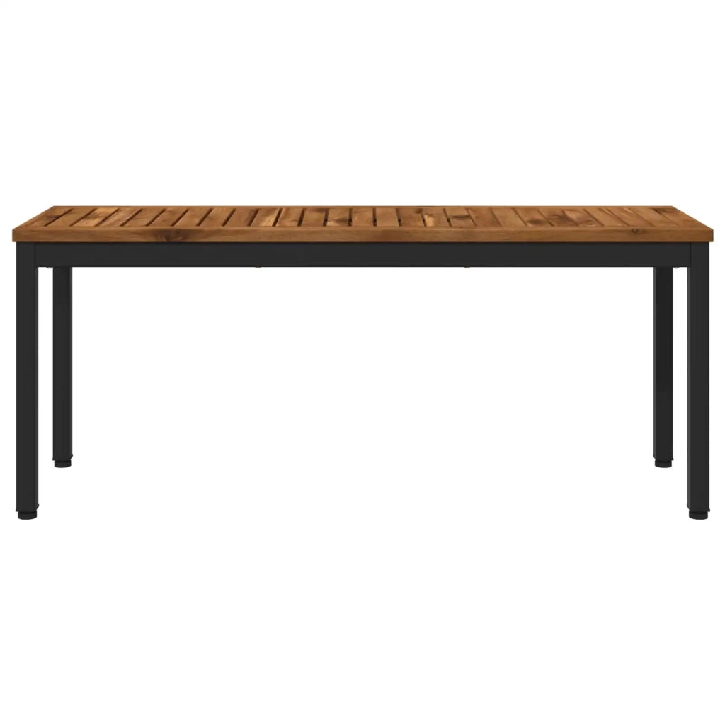 Panchina da giardino 108,5 x 35 x 45 cm Naturale e Nero 901295