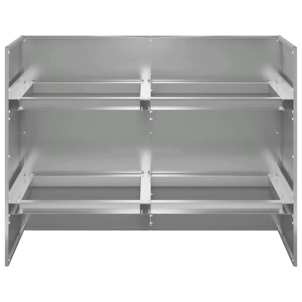 Vaso da giardino Argento 80 x 40 x 60 cm Acciaio zincato 8005888
