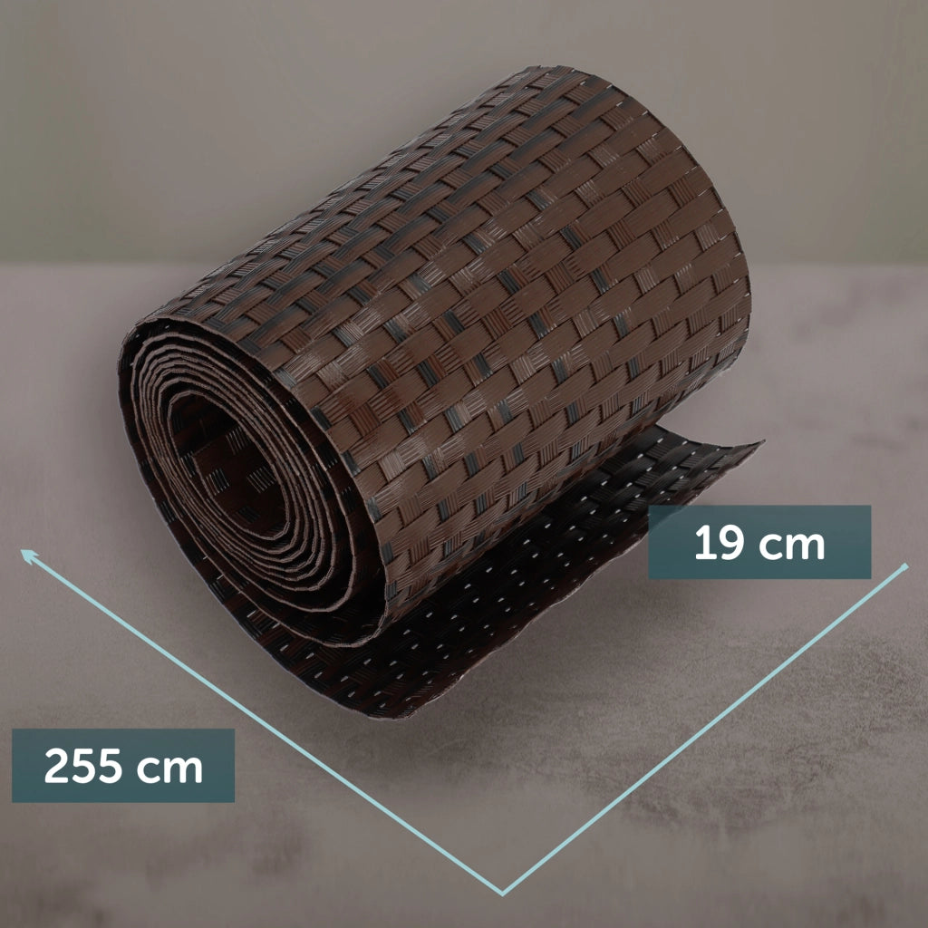 Nastro per recinzioni KADAX marrone per pannelli di recinzione 19 cm 2,55 m Copertura per recinzione