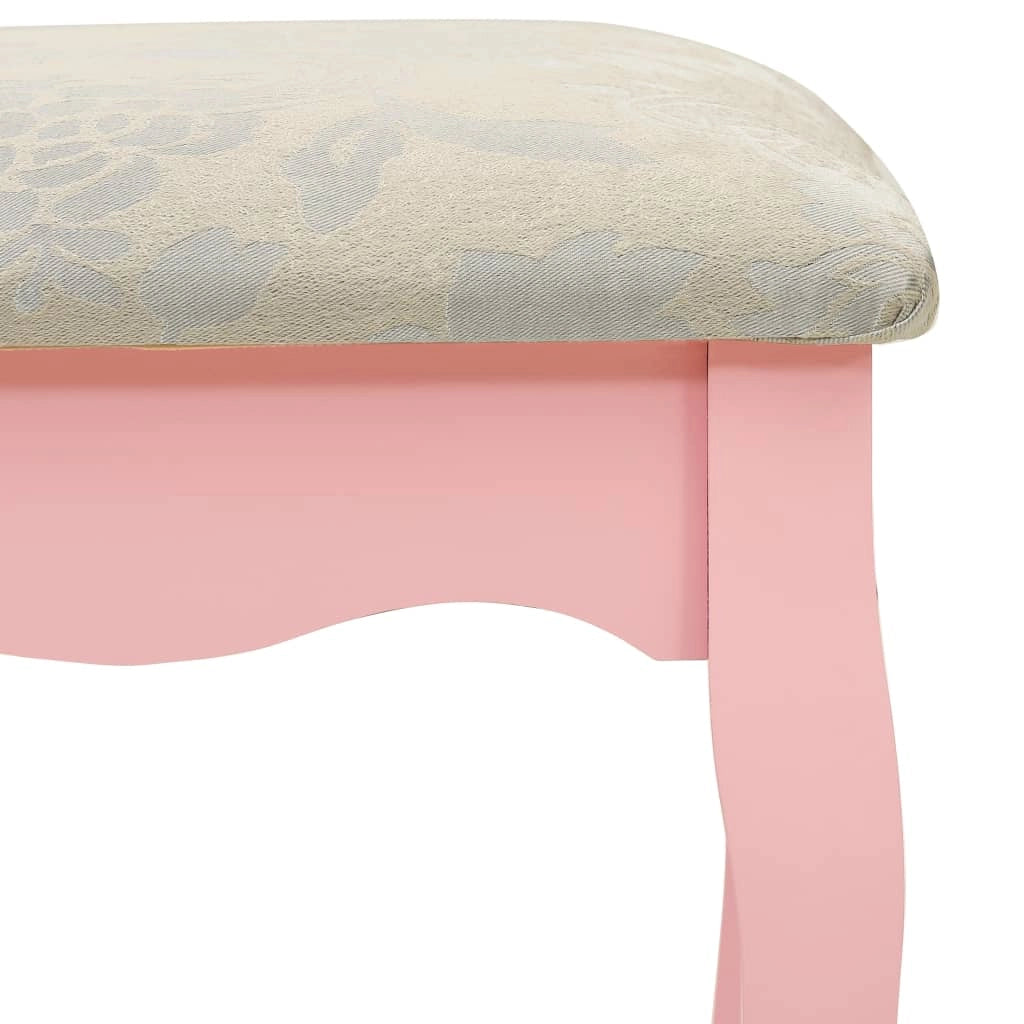 Set toeletta con sgabello 50 x 59 x 136 cm rosa 02_0006226