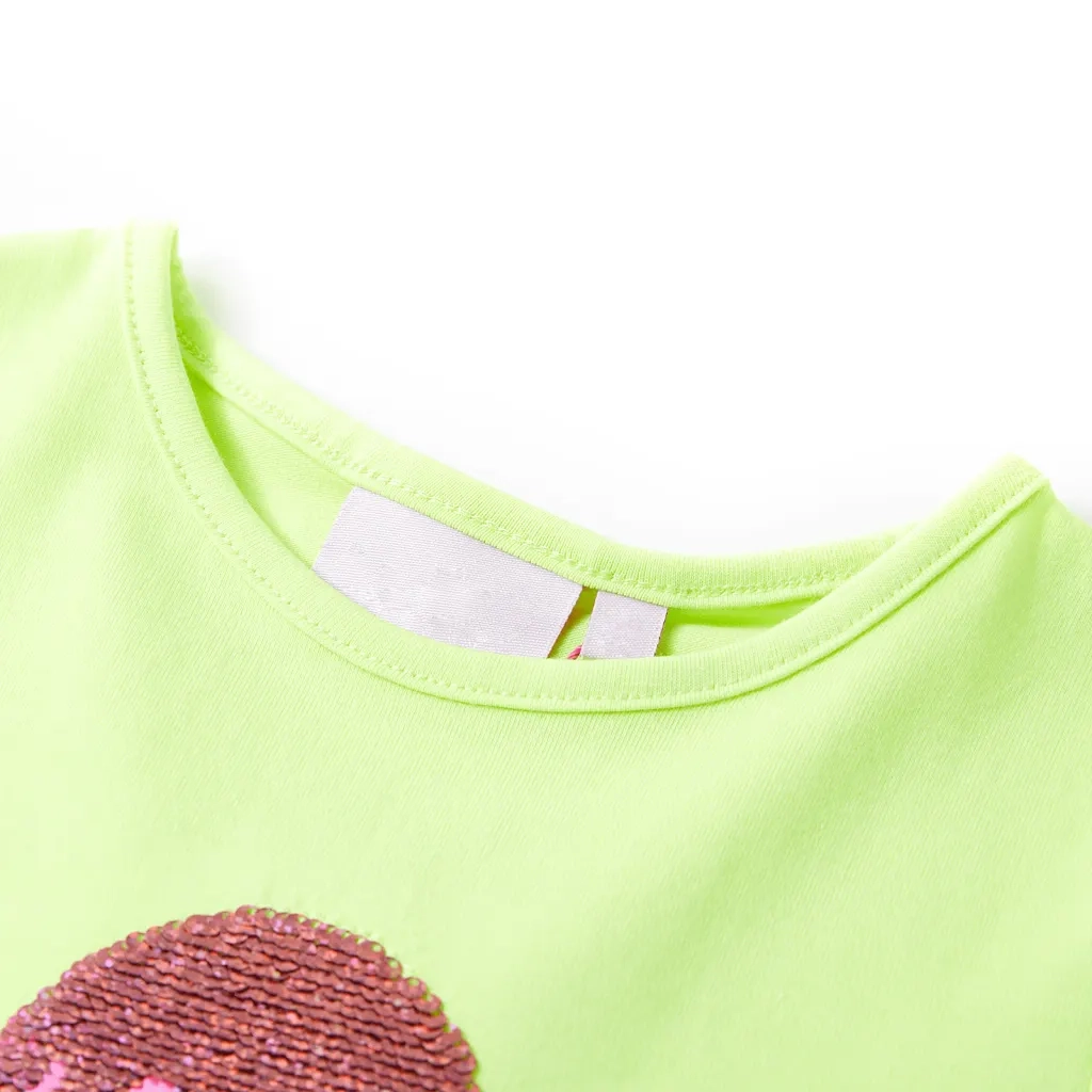 Maglietta da Bambina Giallo Neon 116 10711