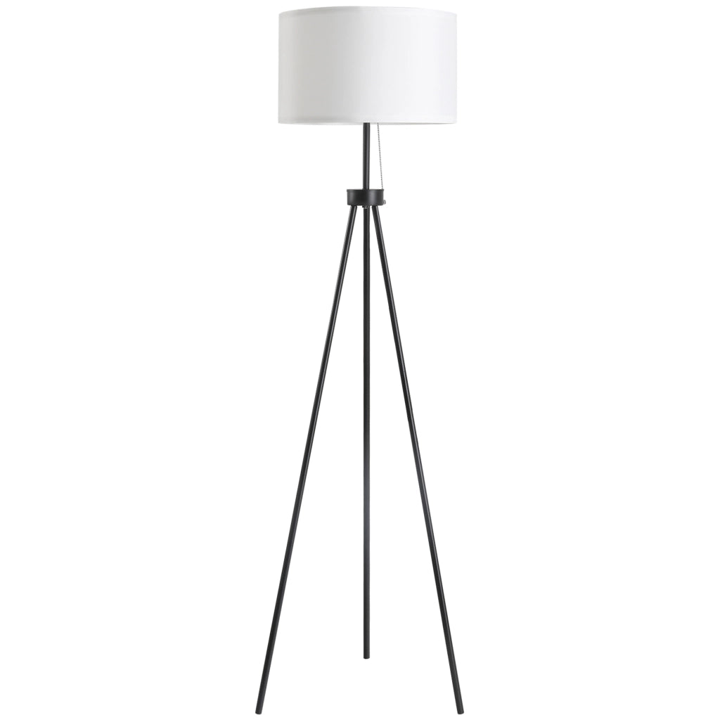Lampada da Terra a Treppiede ¨C zephmum ¨C Metallo e Tela ?37x152 cm
