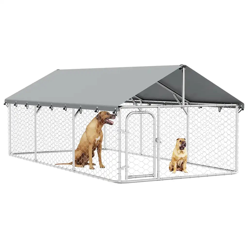 Gabbia per Cani da Esterno con Tetto 400x200x150 cm CFW2984226