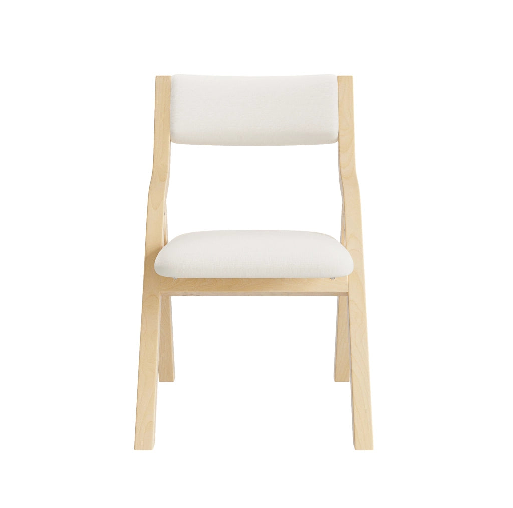 Set di 6 sedie pieghevoli 55x49x81 cm; con struttura in legno; richiudibili; beige