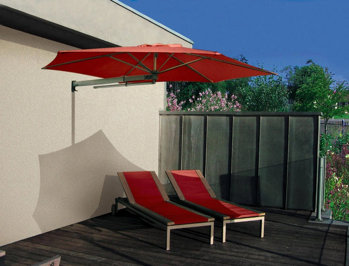 Ombrellone da Giardino a Parete Ø2,70m Maffei Parrot P3 Rosso
