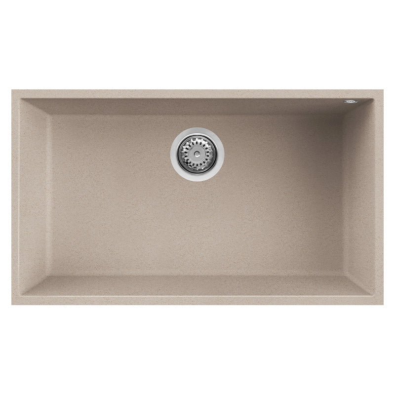 Lavello Elleci Incasso 1 vasca 76x44 Quadra 130 Sottotop Granitek Avena LGQ13051BSO