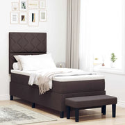 Letto a molle con testiera Marrone Scuro 80 x 200 cm Tessuto 3344103