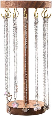 Display Stand per Gioielli - Sostegno per Collane, Bracciali e Anelli - Albero per Gioielli in Legno per Catene, Collane e Anelli - Soluzione di Stile per la Conservazione e la Decorazione dell'Abitazione per Donne - 12 Haken