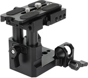 Piattaforma di supporto per macchina fotografica - Sincronizzazione rapida - 15 mm LWS Manubrio - Regolabile in altezza 1 pollice - Orecchione per stativo 1/4"-20 e 3/8"-16 - Peso ridotto 328 g - Lega di alluminio - Piattaforma per macchina fotografica