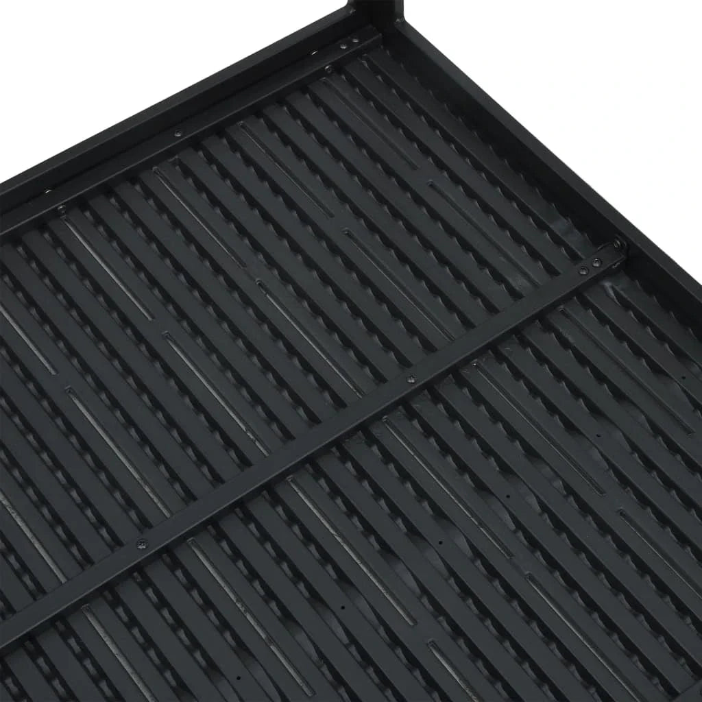 Tavolino da Salotto Nero 78x78x74 cm HDPE Aspetto Legno 47882