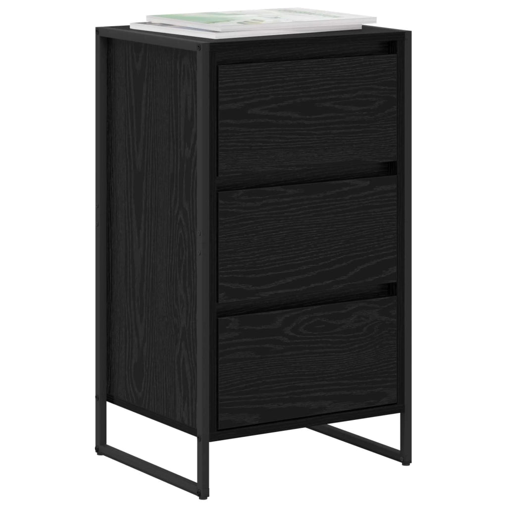 Credenza-Buffet-Armadio da cucina Rovere Nero 42 x 36 x 75.5 cm Legno multistrato