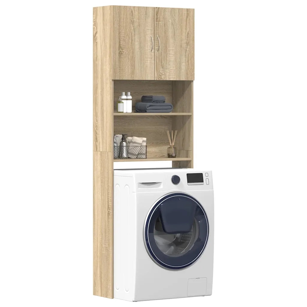 Mobile Lavatrice Rovere Sonoma 64x24x190 cm in Truciolato CFW9245064