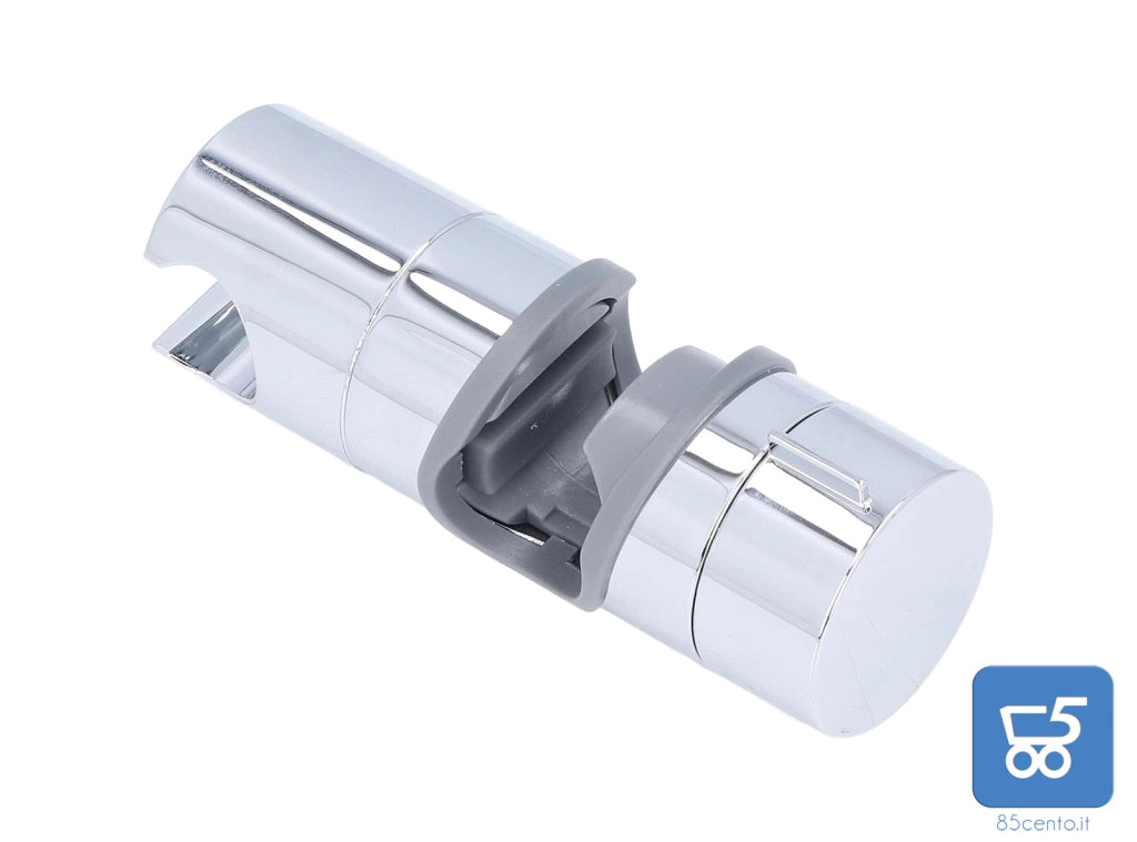 Supporto per soffione Doccia per Barra di Scorrimento Morsetto con Guida a Fibbia Dritta Comodo Regolabile a 360° per Tubo da 18‑25 mm