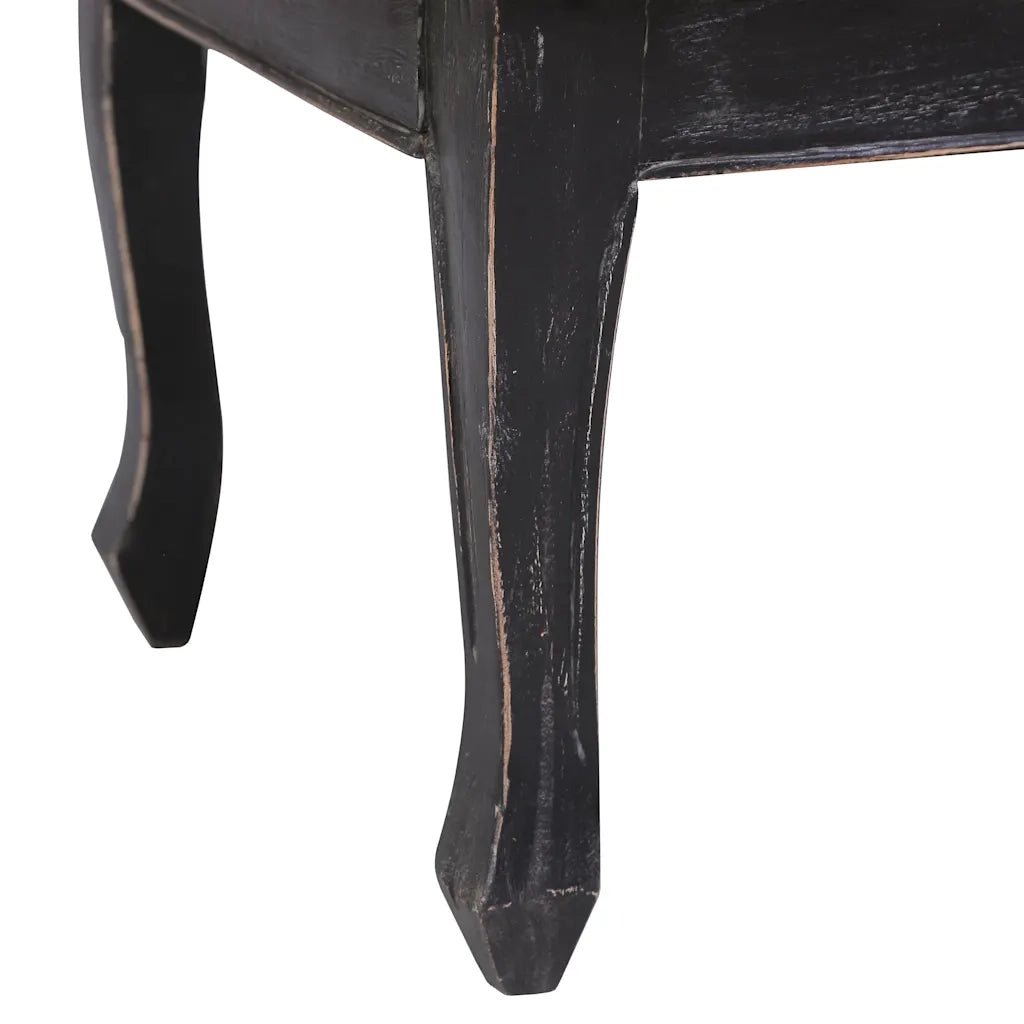 Tavolino da Salotto Nero 120x60x45 cm Legno Massello di Mogano 283904