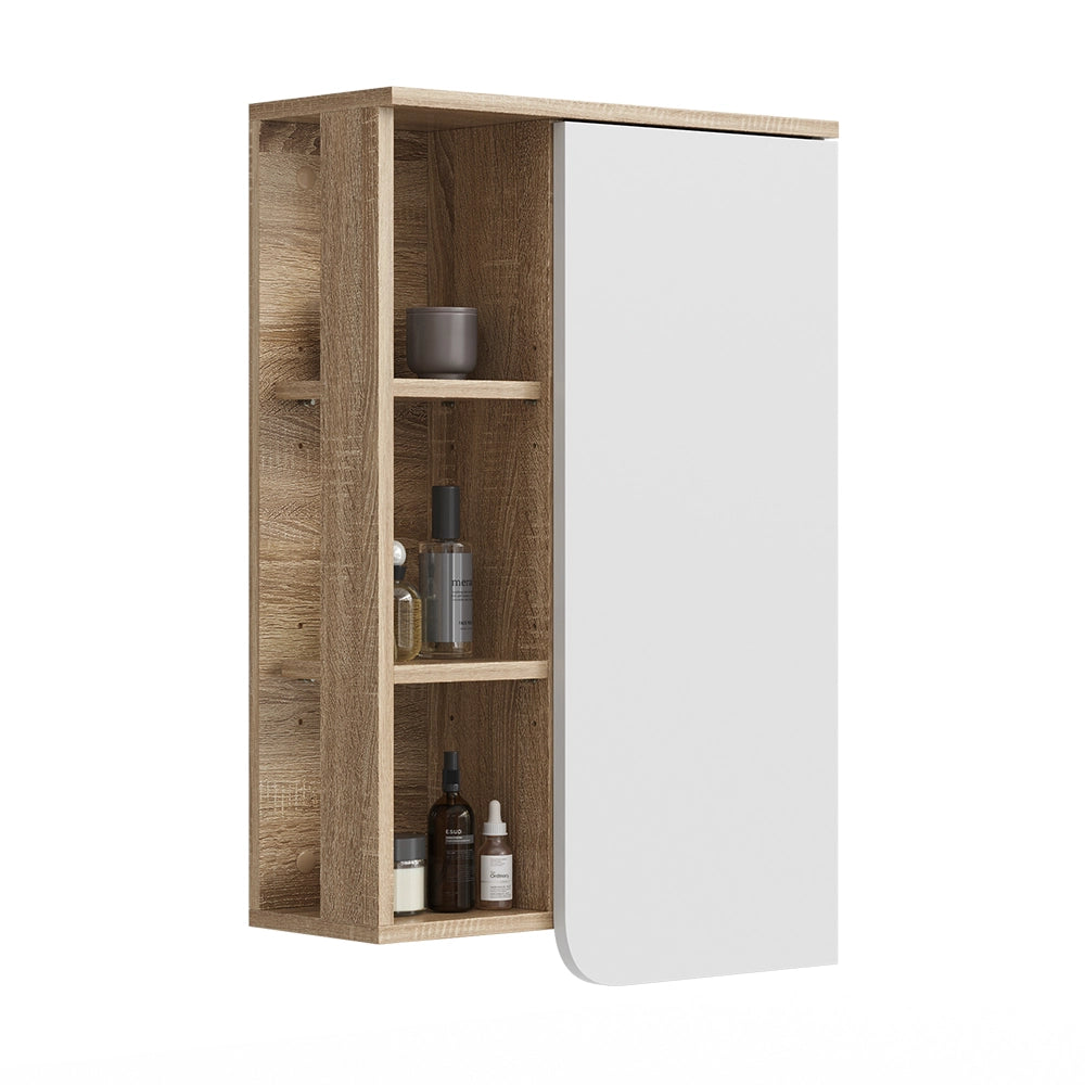Vicco Mobile bagno Sonoma/Bianco 50 x 75 cm con anta e vani a giorno